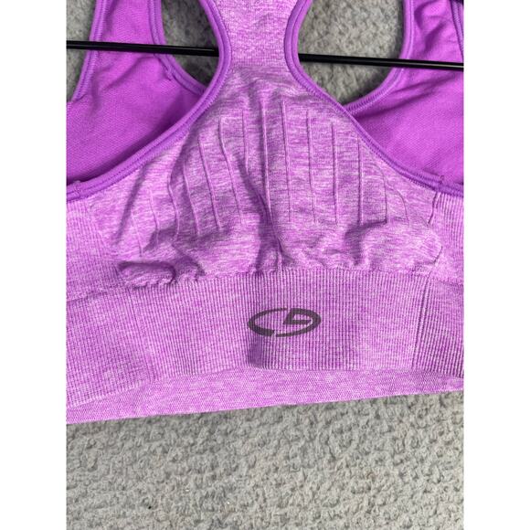 Champion Purple Seamless Sports Bra Small Racerback Compression Activewear Gym - Picture 9 of 9